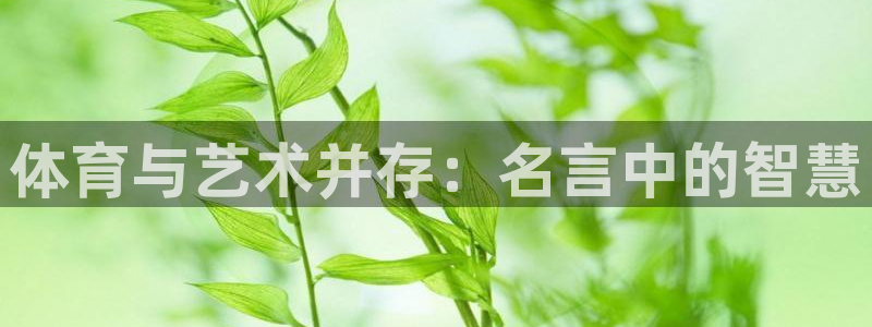 MK体育官网下载平台APP:体育与艺术并存:名言中的智慧
